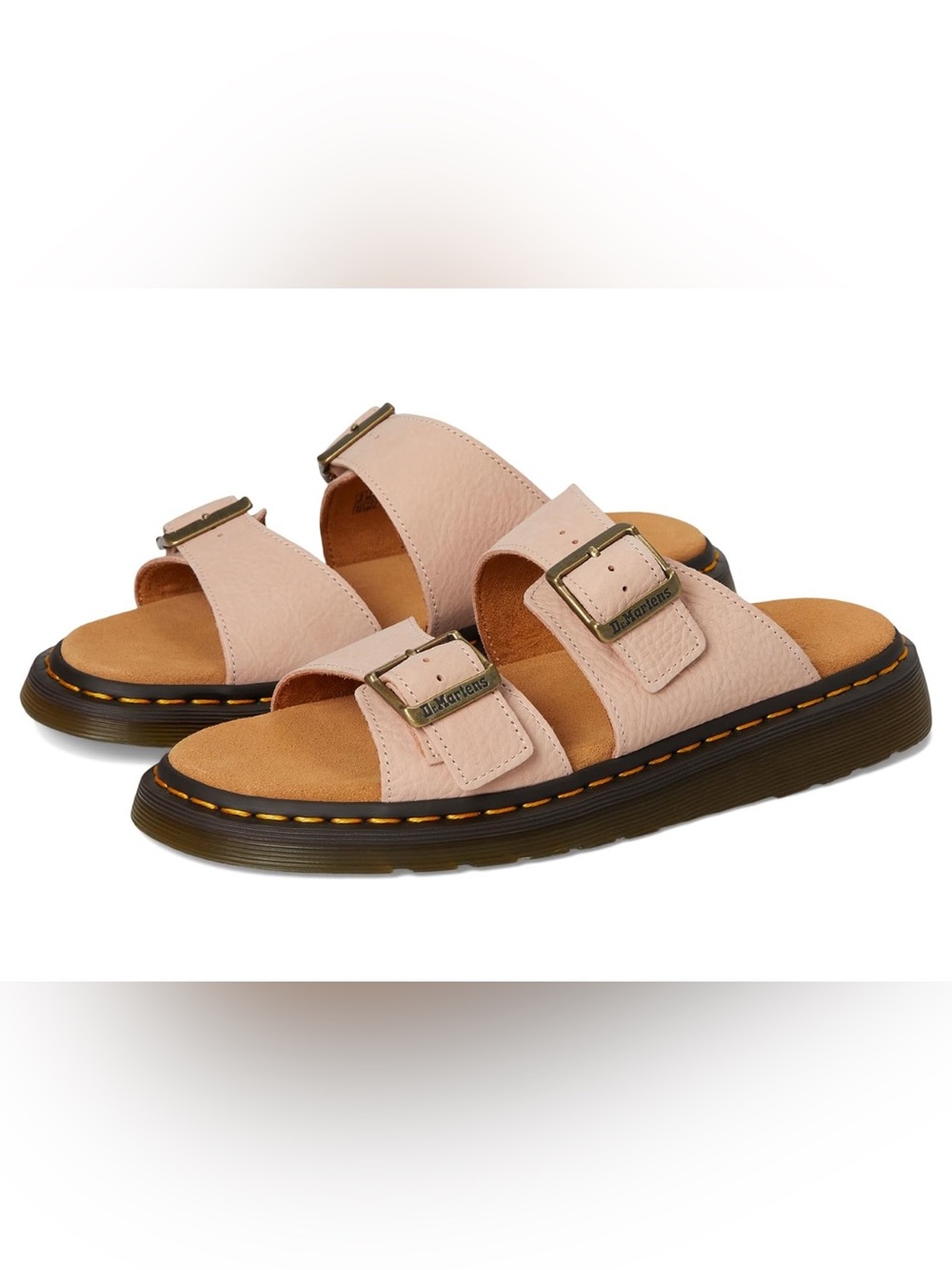 Dr. Martens Pink Leather  Adjustable Buckle Sandals Unisex Women 9 Mens 8